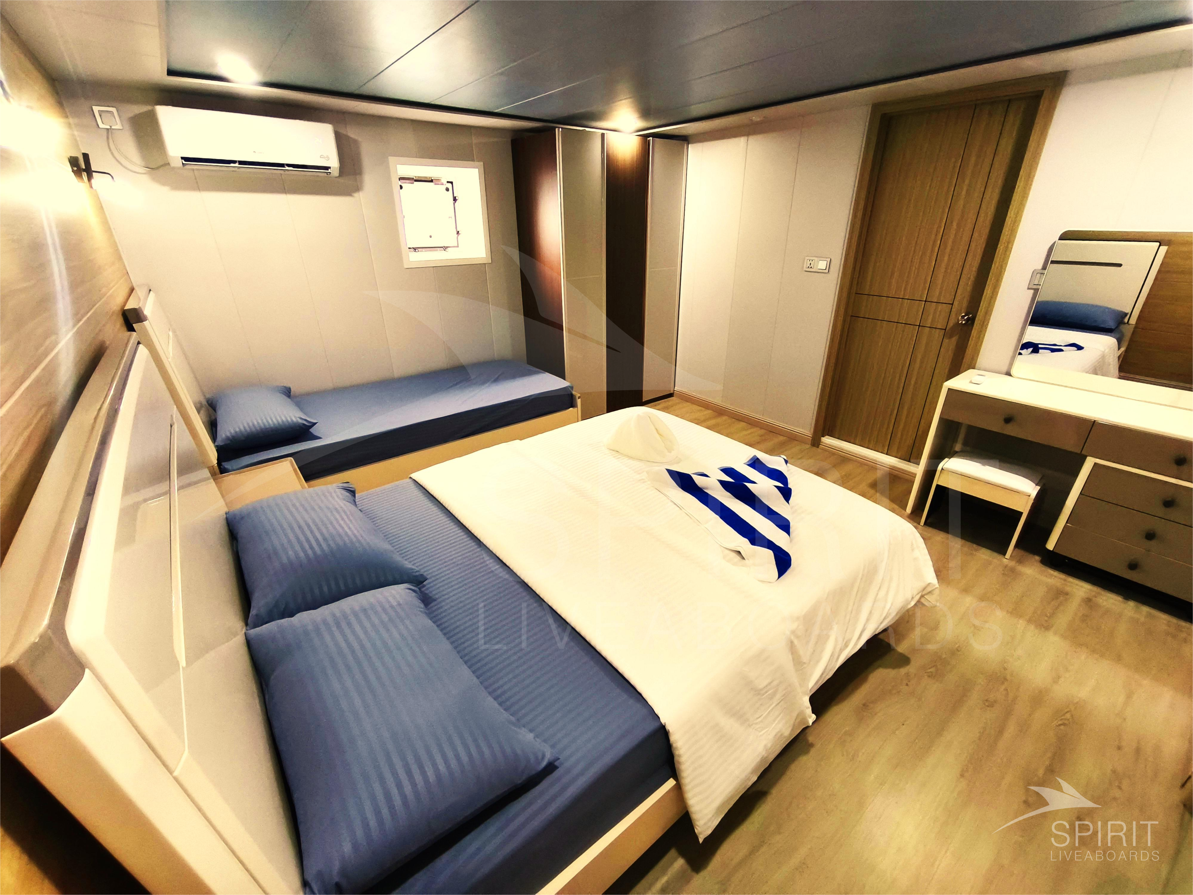 Cabin 1 & 7 Standard Lower Deck. 200 x 150 & 200 x 90
